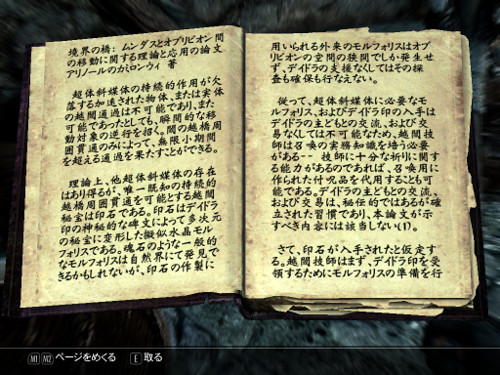 Skyrim books in Japanese